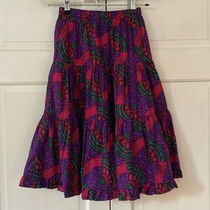 ULLA JOHNSON “Stella” Skirt Girl’s Size 6 6Y Violet Batik‎ Mommy and Me Matching